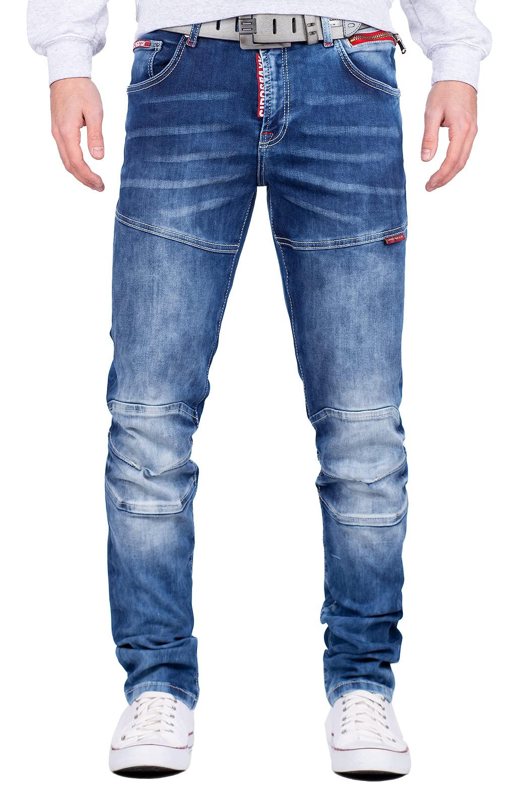 Cipo & Baxx Herren Jeans besonders modische Designs 30W / 32L Blau - 95, 30W / 32L Blau - 95