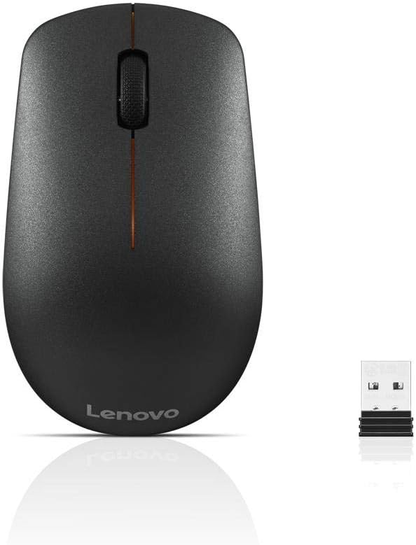 Lenovo 400 kabellose Maus - beidhändiges Design, Nano-USB-Anschluss, kompatibel mit Windows-Laptops