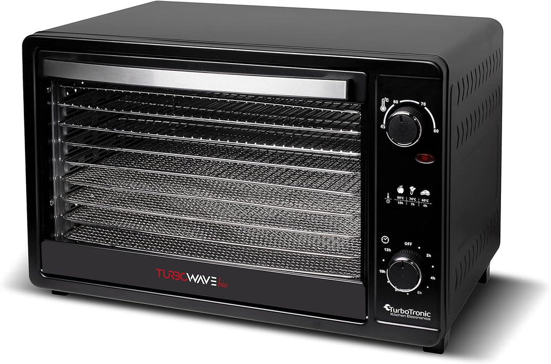 TurboTronic By Z-LINE TurboWave Bio Dörrgerät komplett aus Metall, 45 Liter, 9X Einlegeboden, inkl.