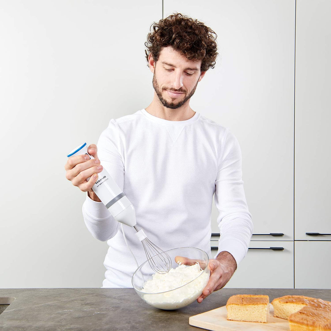 Taurus - Bapi Handmixer 1000 W | Elektrischer Zerkleinerer aus Edelstahl | 20 Geschwindigkeiten + Tu