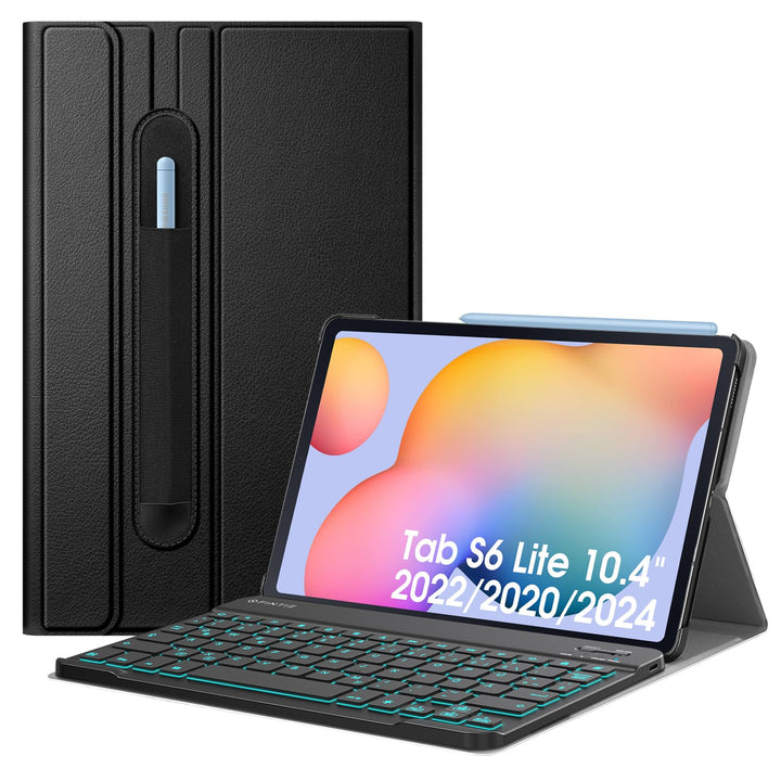 Fintie Beleuchtete Tastatur Hülle für Samsung Galaxy Tab S6 Lite 10,4 Zoll 2022/2020 SM-P610/P613/P6