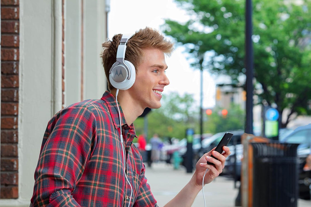 Motorola Lifestyle Pulse Max - Wired Over-Ear Stereo Kopfhörer, Weiss, Weiss