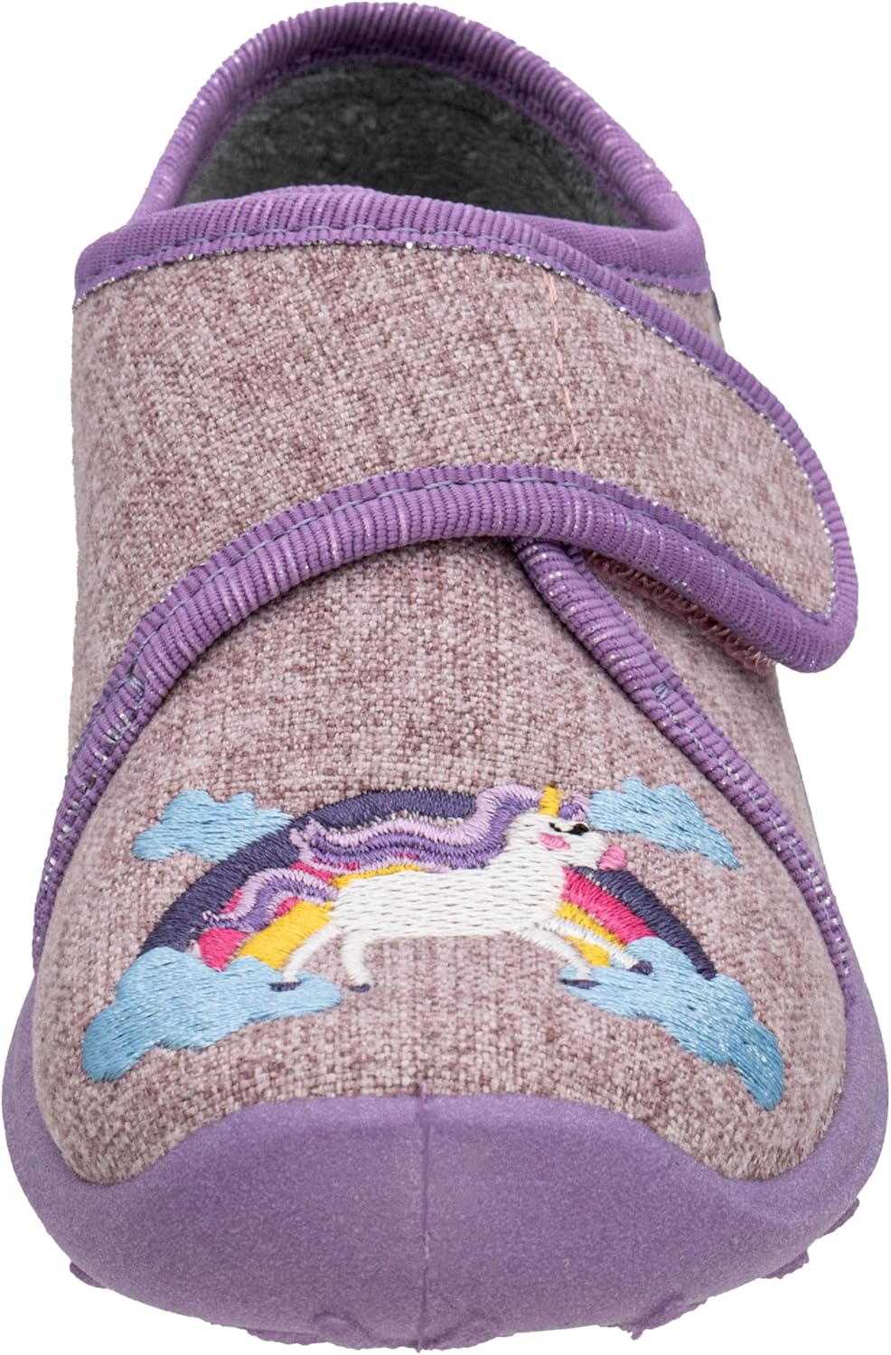 Fischer Kinder Hausschuh Mädchen Mary Jane Ballerina Glitzer Stern 632344 36 EU Flieder, 36 EU Flied