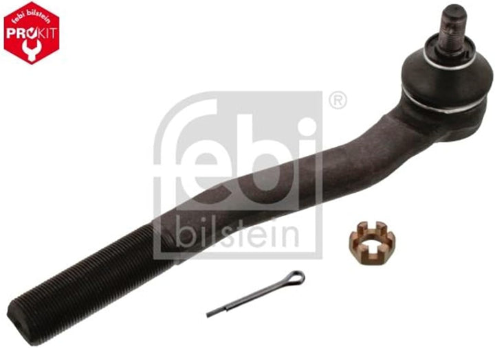 febi bilstein 41090 Spurstangenendstück mit Kronenmutter und Splint , 1 Stück Vorderachse rechts, Vo