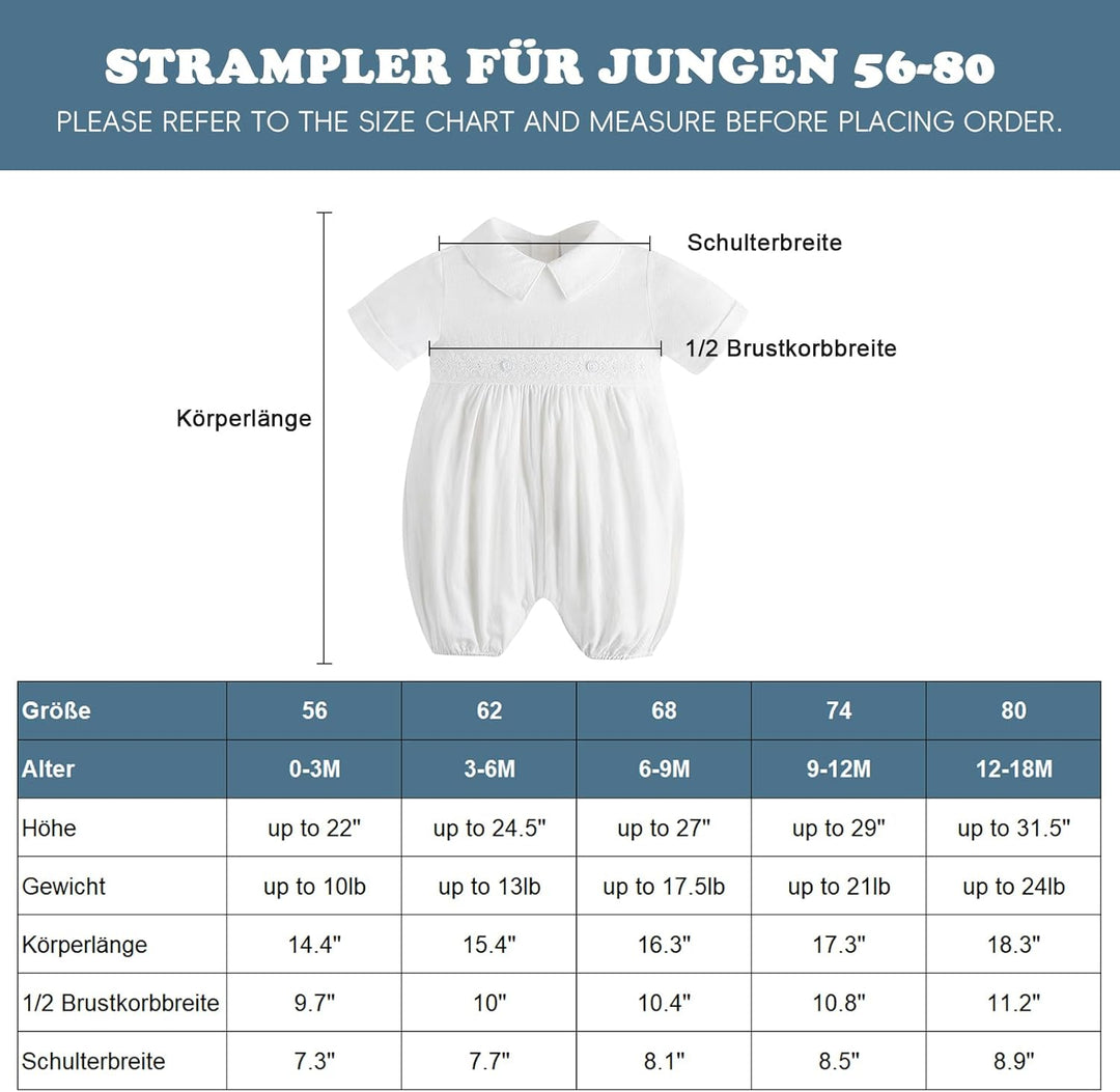 Booulfi Baby Kleidung Jungen 0-12 Monate Strampler Neugeborene Body Langarm Overall Winter Baby Erst