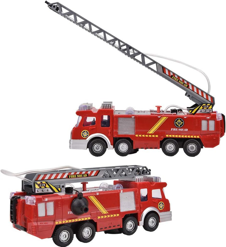 Tnfeeon Rettungs Feuerwehrauto Modellfahrzeuge, Notfall Unfallbehandlungs Fahrzeug Musik Wasserstrah