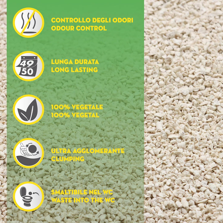 Croci Tofu Clean Katzenstreu mit grünem Duft, biologisch abbaubar, 100% pflanzlich, langanhaltend, g