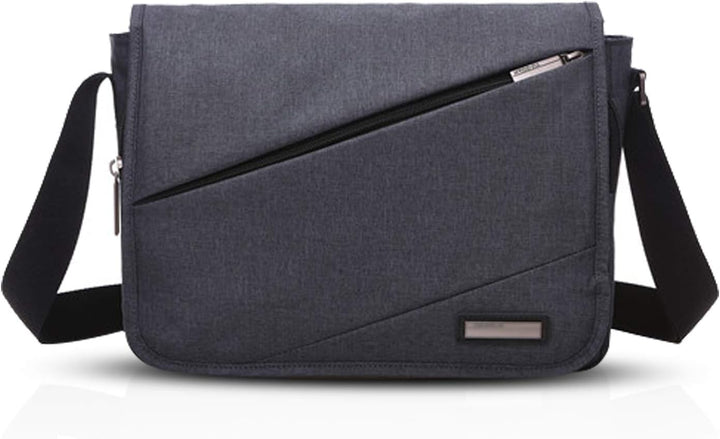 FANDARE Messenger Bag Umhängetasche Schultertasche Tasche Kuriertasche Polyester Schwarz, Schwarz