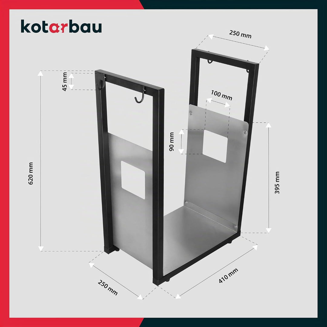 KOTARBAU® Kaminholzregal Innen Modern Ofenbesteck Kaminbesteck Schaufel Besen Kaminzange Schürhakenf