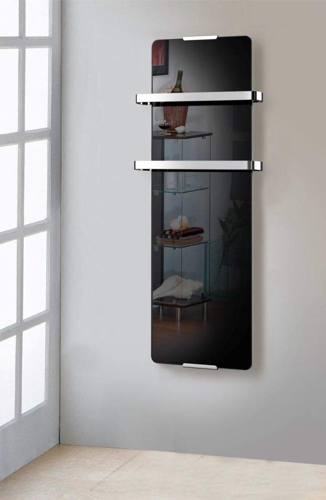 Chemin'Arte 176 Handtuchtrockner, 600 W, Schwarz, 90 x 6 x 46 cm