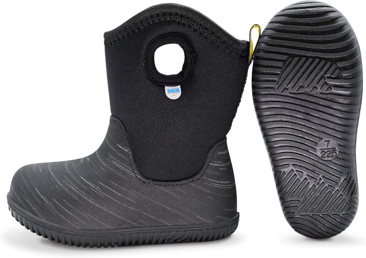 Jan & Jul Wasserdichte Winter-Stiefel für Kinder mit Fleece Gefüttert 21 EU Schwarze Birke, 21 EU Sc