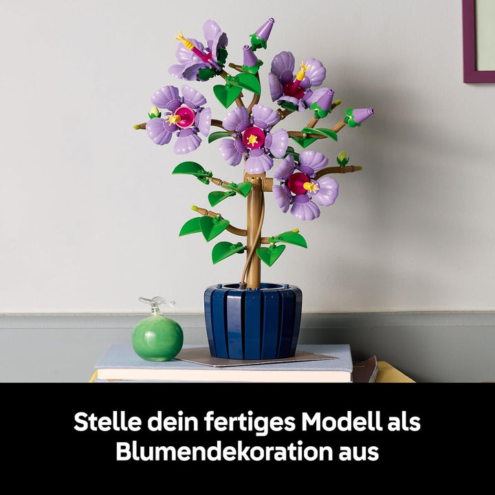 LEGO Hibiskus Blume (10372) - Blumen LEGO Botanicals, Blumenstrauss Deko (inkl. bedruckter Fliese)