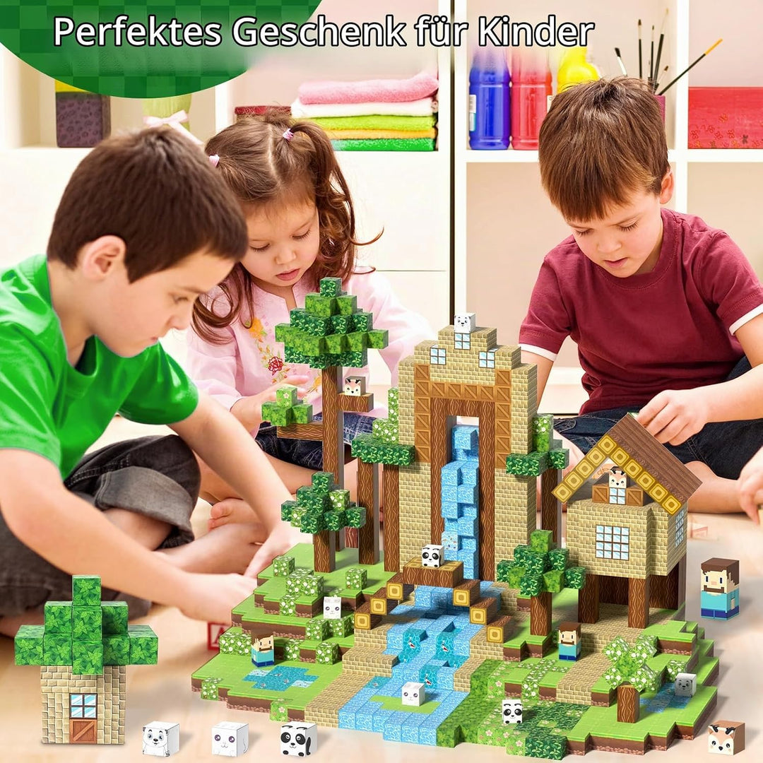 150 Stück Magnetische Bausteine, Magnetisches Spielzeug Blöcke, Magnetische Bausteine Bauspielzeug,