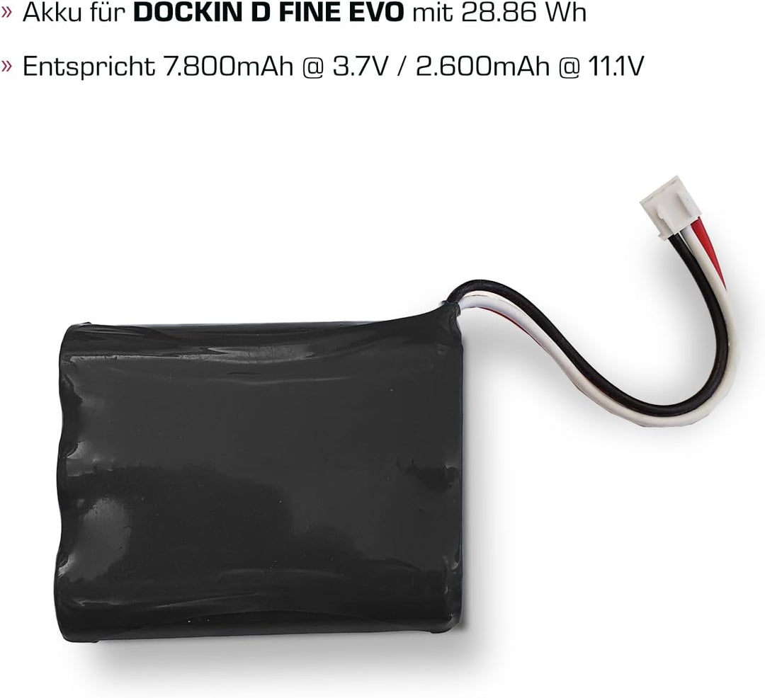 DOCKIN® Ersatzakku für D FINE EVO Hi-Fi Bluetooth Lautsprecher | D FINE EVO Bluetooth Speaker Akku |