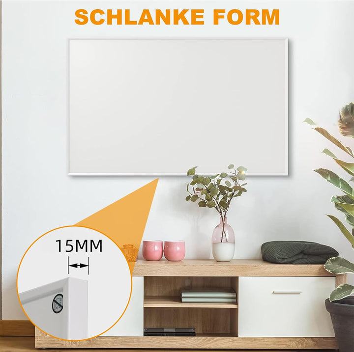 Infrarotheizung 700W mit Netzschalter, Infarotheizkoerper Wandmontage mit Überhitzungsschutz, Infrar