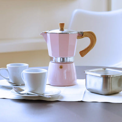 Gnali & Zani VEZ006/IND/PINK Venezia - Esspressokocher, rosa, 6 Tassen Espressokocher, Aluminium 6 T