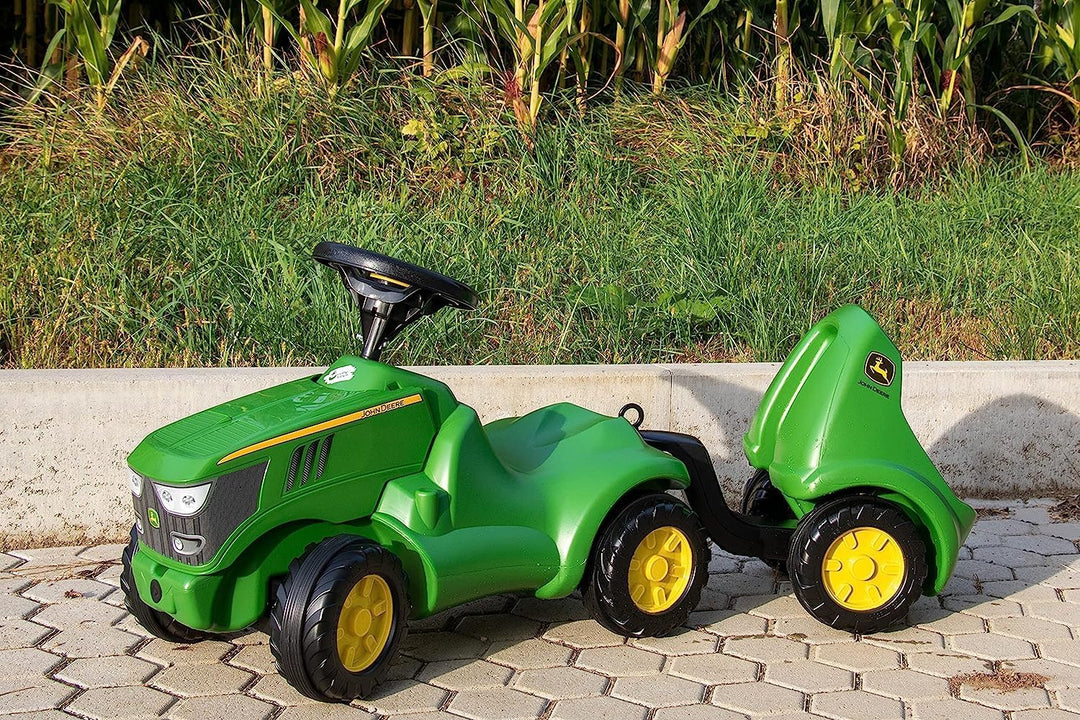 Rolly Toys Babyrutscher Minitrac John Deere 6150R mit Anhänger rollyMinitrac Trailer (Hänger kippbar