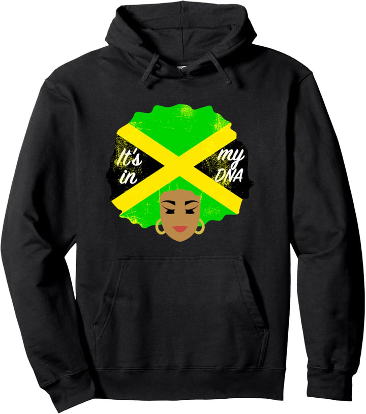 JAMAIKANISCHES MÄDCHEN, ES IST IN MEINER DNA, AFRO FLAG Pullover Hoodie