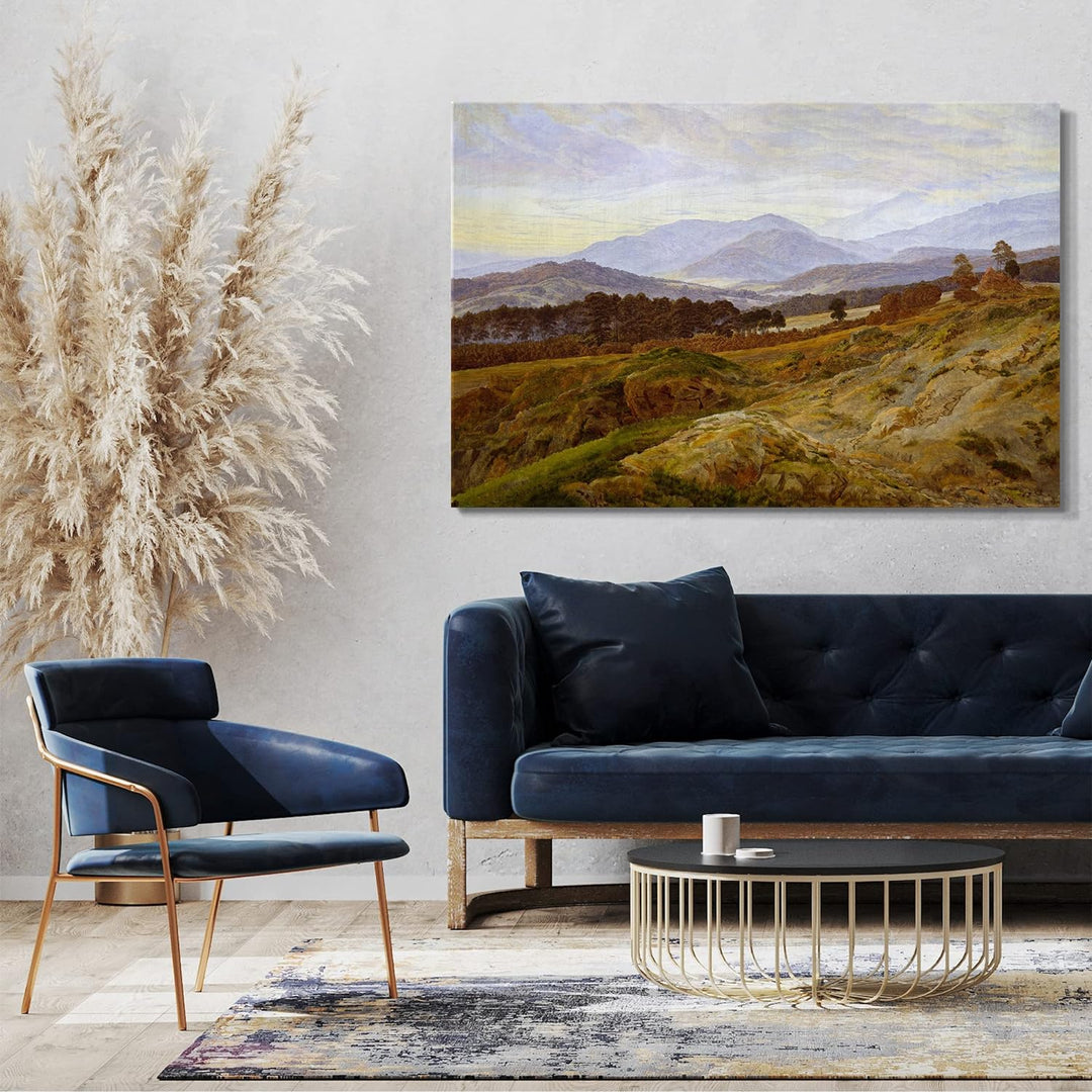 Printed Paintings Leinwand (80x60cm): Caspar David Friedrich - Berg im Riesengebirge 80x60 cm, 80x60