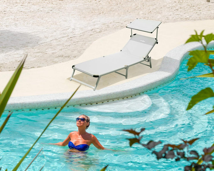 BRUNNER Strandliege Marbella weiss