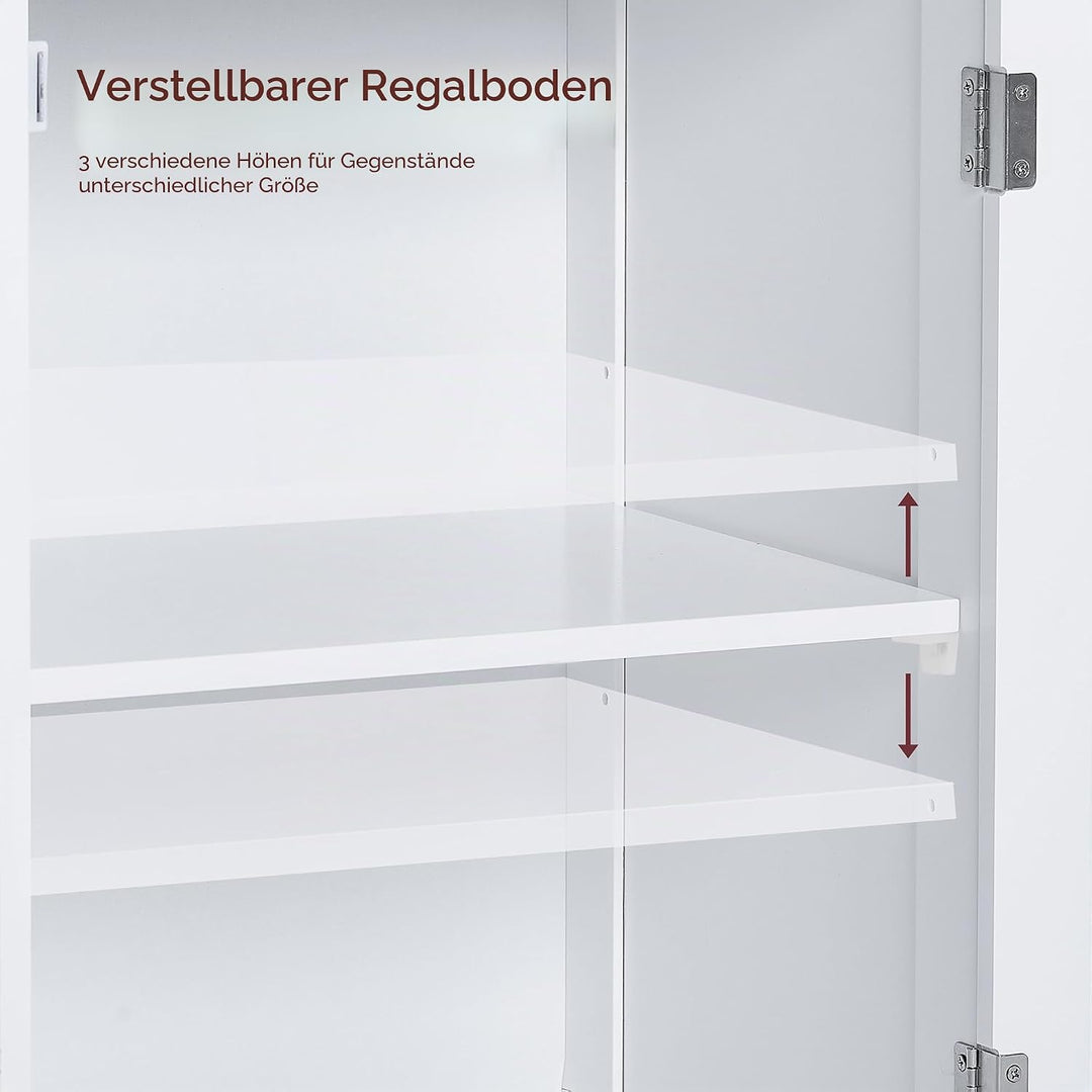 Bath Vida priano 2 Schubladen 2 Türen Badezimmerschrank Schrank Boden Stehend Einheit, weiss Priano