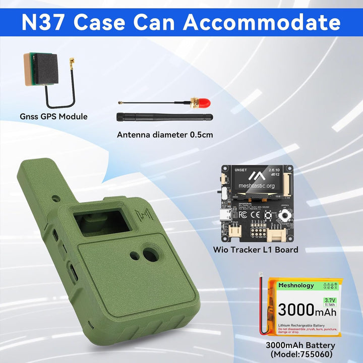 Gehäuse für Wio Tracker L1 Entwicklungsboard Geräteset – 3000 mAh Akku, GPS-Modul, Antenne, All-in-G