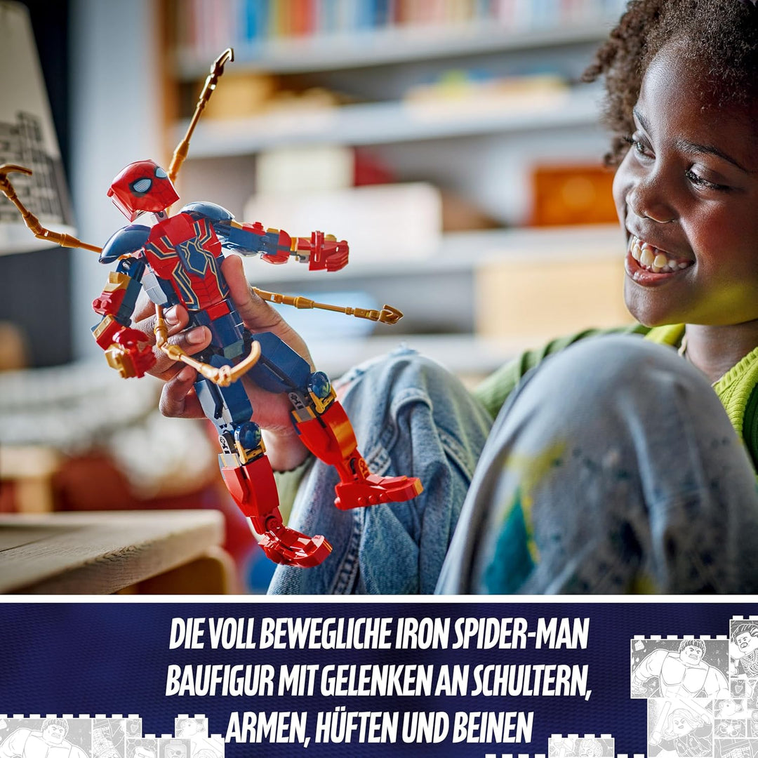 LEGO Marvel Iron Spider-Man Baufigur, Superhelden-Actionspielzeug für Kinder ab 8 Jahren, Jungen & M