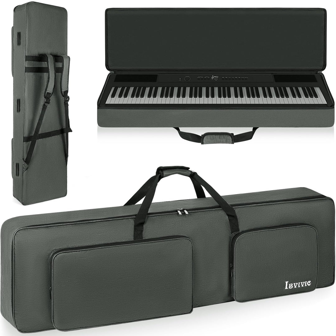 88 Keyboard Tasche Zwei Möglichkeiten Zum Tragen,138 x 36 x 17 cm Keyboard Piano Tasche,600D Waterpr