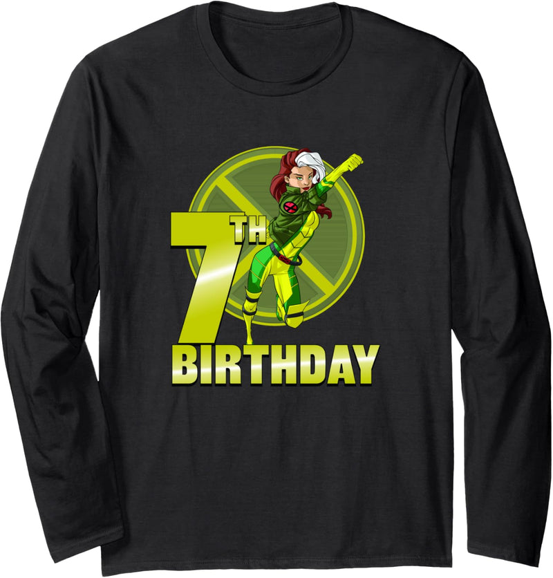 Marvel X-Men Rogue 7th Birthday Badge Langarmshirt