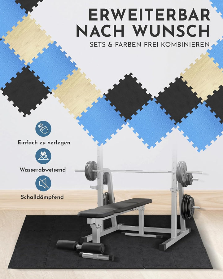 NEOLYMP Bodenschutzmatte Fitness - Trainingsmatte für Sportgeräte, extra dicker und robuster Sportbo