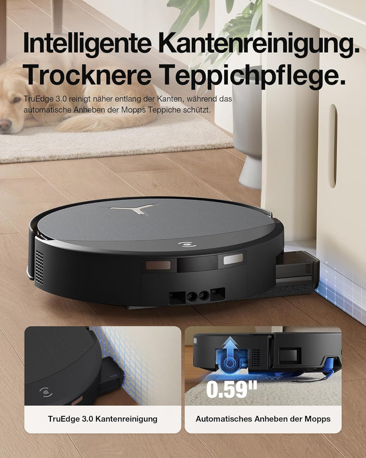 ECOVACS DEEBOT T90 PRO Omni Saugroboter mit Wischfunktion, Roboterstaubsauger 30.000 Pa, Schnelllade