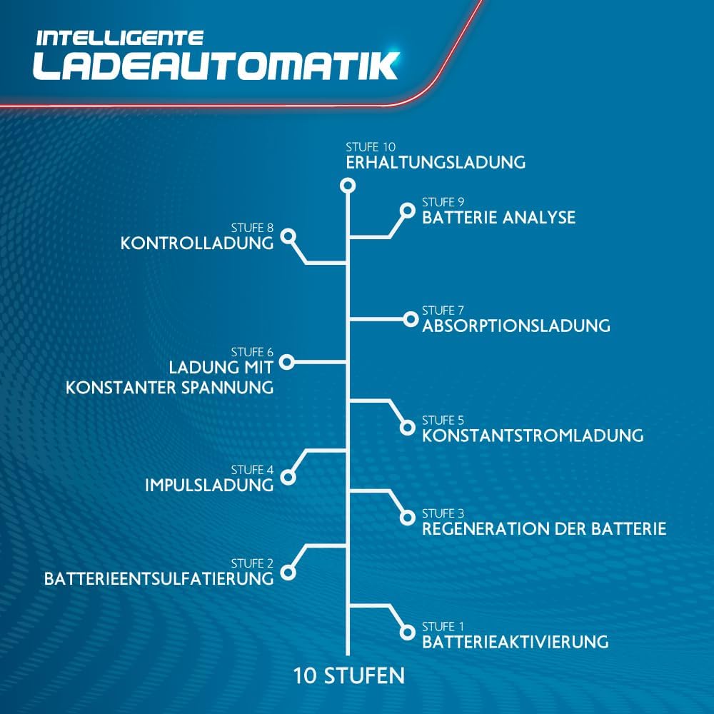 LiFePO4 Ladegerät 12V/6V 10A Batterie Auto LKW Batterieladegerät Lithium-Eisenphosphat-Ladegerät Ble