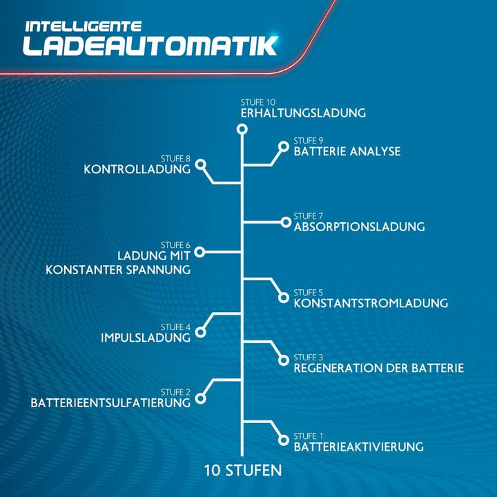 LiFePO4 Ladegerät 12V/6V 10A Batterie Auto LKW Batterieladegerät Lithium-Eisenphosphat-Ladegerät Ble
