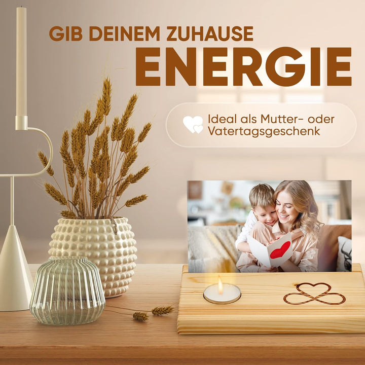 HEART & SOUL LENORMAND Kartenhalter Holz | Fotohalter, Bildhalter, Tarotkartenhalter [HANDGEMACHT] B