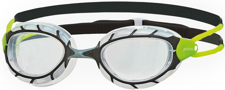 Zoggs Unisex Predator Schwimmbrille Schwarz/Limetten/Transparent S Single, Schwarz/Limetten/Transpar