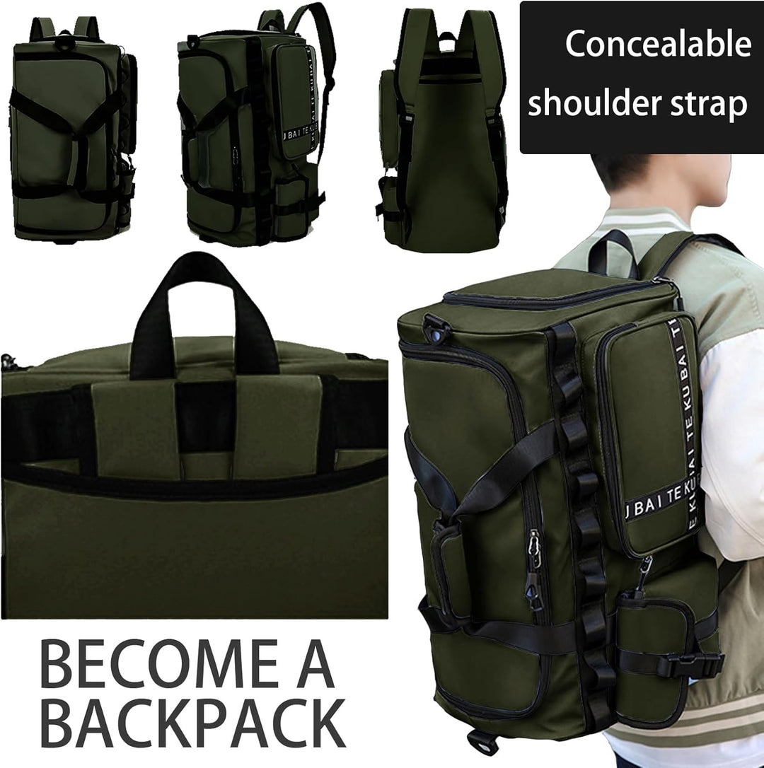 Reisetasche Damen Herren, 65L Wasserabweisende Sporttasche, Large Capacity Reise Tasche Gym Bag, mit
