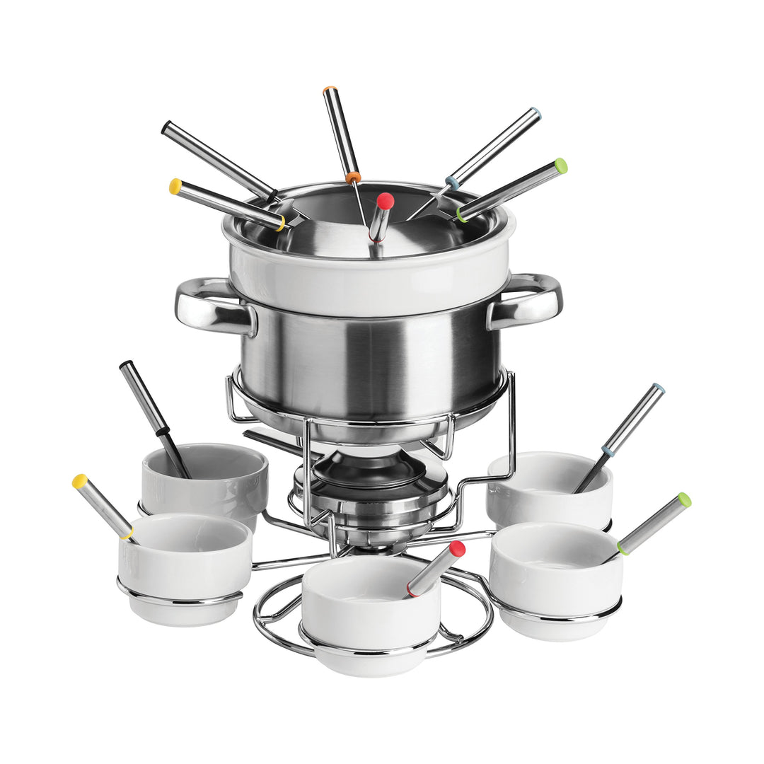Premier Housewares Rostfreier Stahl/Porcelain Fondue Set, Weiss by Premier Housewares
