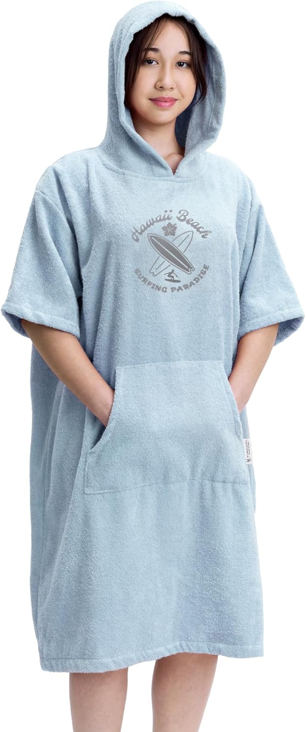 HOMELEVEL Badeponcho für Kinder und Teenager - Poncho Handtuch für Strand Schwimmbad - Surfponcho mi