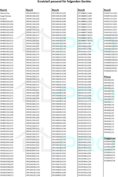 DL-pro 2X Türscharnierfedern für Bosch Siemens 12004032 Reparatursatz Farbcode khakigrau mit Seilzüg