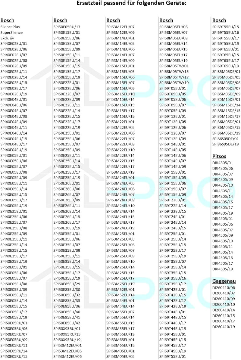 DL-pro 2X Türscharnierfedern für Bosch Siemens 12004032 Reparatursatz Farbcode khakigrau mit Seilzüg