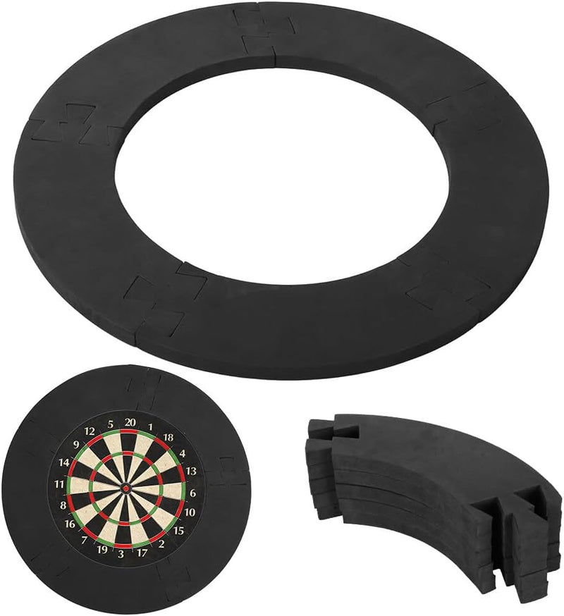 Mineup Dart Catchring Surround, 4pcs Dart Surround Catchring in Schwarz, 45cm Dartscheibe Schutzring