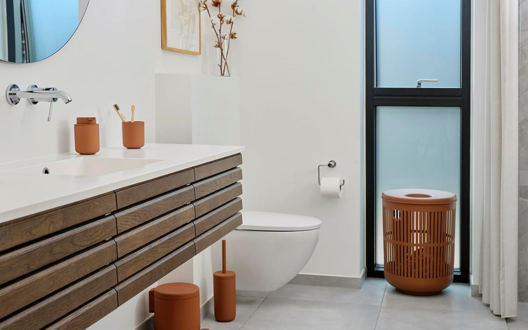 Zone Denmark Ume Mülleimer Bad, Kosmetikeimer, Treteimer mit Deckel fürs Badezimmer, mit herausnehmb