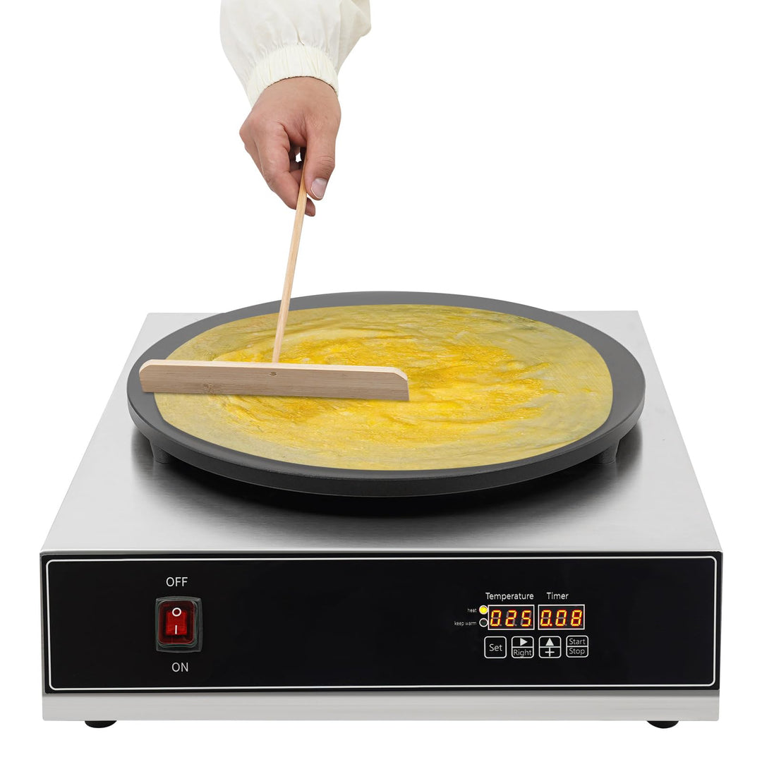 Crêpes Maker Crepes-Eisen für Crepes, Pancakes, Galettes & Burritos, Taccos 2800W antihaftbeschichte