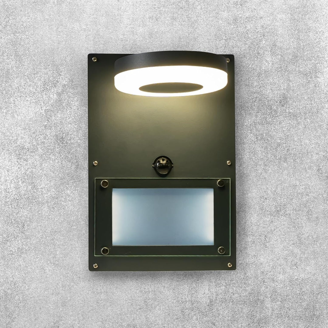 Grafner 2in1 Edelstahl Wandlampe mit beleuchteter Hausnummer und Bewegungsmelder, Dämmerungssensor,
