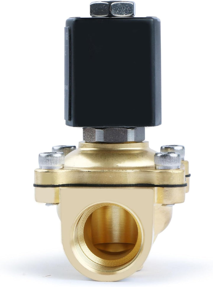 U.S. Solid Magnetventil Messing G 3/4" 24V DC stromlos geschlossen 10 bar - Elektrisches Wasserventi
