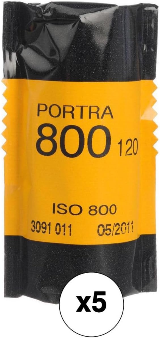 KODAK Portra 800 120-5 Farbnegativ-Filme, 812 7946, gelb 1 Pack, 1 Pack