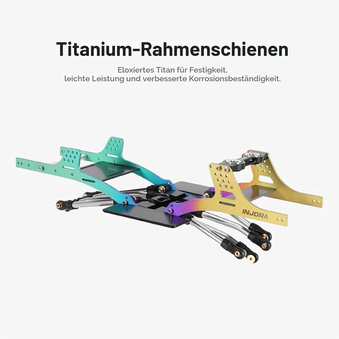 INJORA Rainbow Titanium LCG Chassis Kit für 1/24 SCX24