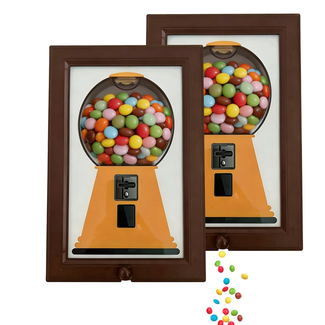 2 Stück Bilderrahmen Süssigkeitenspender: Wandmontierter Candy Dispenser Automat mit Schnelle Vertei