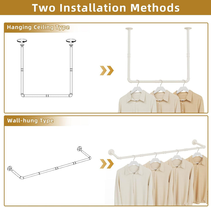 Kleiderstangen Industrie Design, Kleiderständer für Deckenmontage, Wandgarderobe Deckenmontage, Gard