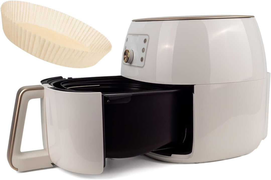 com-four® 100x Backpapier für Heissluftfritteuse - Airfryer Pergamentpapier Ø 20 cm - antihaftbeschi